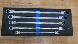 MA6 Cornwell CRWLF5MSB 5PC 120-Tooth Metric Ext-Long Flex Ratcheting Box Wrench - Bild 1 von 4