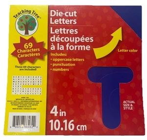 Punteggiatura numero lettera fustellata 4" blu 69 personaggi albero didattico aula - Foto 1 di 3