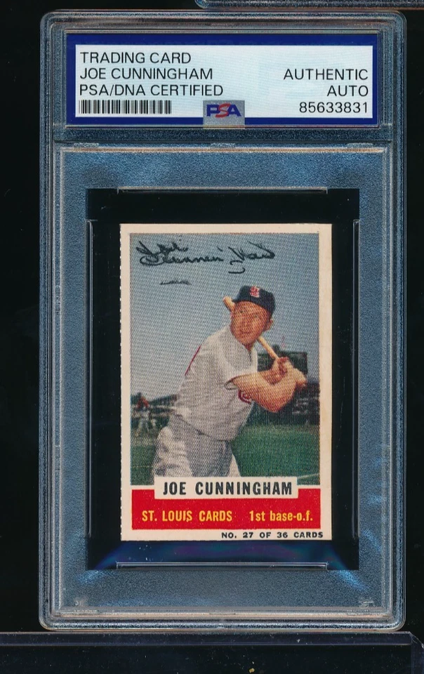 1960 Bazooka #27 Joe Cunningham hand cut signed auto autograph PSA/DNA rare - Image 1 of 2