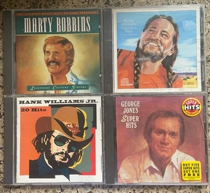 Classic Country 4 CD Lot Willie Nelson George Jones Marty Robbin’s Williams Jr - Bild 1 von 2