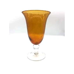 Gorgeous Amber Bubble Infused Artland Tea Water Goblet - Picture 1 of 5