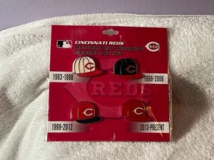 Cincinnati Reds set of 4 enamel pins on field hat caps diff designs PO8804 - Picture 1 of 4