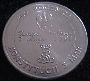 MDS POLEN POLAND 10000 ZŁ ZLOTY 1991 "200. JAHRESTAG DER VERFASSUNG"  #R - Picture 1 of 2