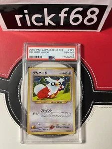 Pokémon japonés Neo 3 225 Delibird-Holo 2000 PSA 10 - Imagen 1 de 2