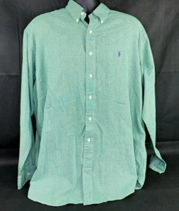 Ralph Lauren Men's~Size XL~Green Checkered~Long Sleeve~Button Up~EUC - Picture 1 of 4