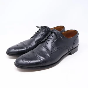 Bally Brooking Mens Black Leather Derby Oxford Shoes Swiss Made Size US 11 D - Picture 1 of 16