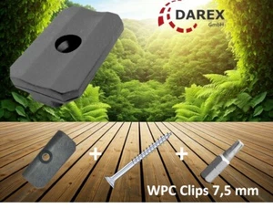 WPC Clips Befestigung Klammern Terrassendielen Montageclip 7,5 mm + 20 Endclips - Bild 1 von 38