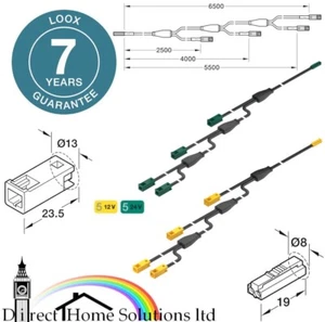 Loox5 12V / 24V LED Extension Lead 4-Way for Monochromatic Lights 6.5m Hafele - Picture 1 of 10