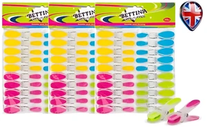 60 Stück Soft Grip Wäscheklammern Stark Kunststoff Wäsche Gummi Clips Wäscheleine - Bild 1 von 5