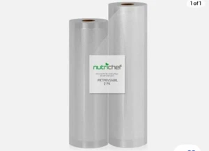 Universal Vacuum Food Preserve Sealer Bags Air Vac Sealing Bags 2 Rolls 100 ft - Picture 1 of 4