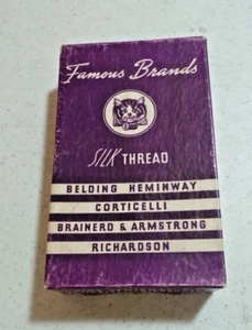 12 WOOD SPOOLS BELDING CORTICELLI SILK THREAD 75 YDS EA 9 REGAL BLUE +PURPLE NIB - Picture 1 of 5