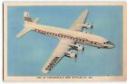 Postcard Airline Continental Airlines Douglas Dc-6B's Unposted Vpc0.