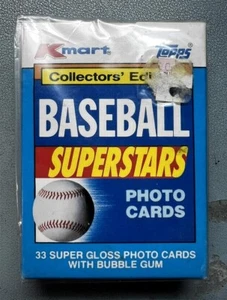 1990 TOPPS KMART BASEBALL SUPERSTARS 33-CARD GLOSSEY SET (NM/M) FACTORY SEALED * - Picture 1 of 2