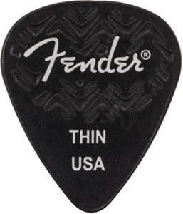 Genuine Fender Wavelength 351 Picks Thin 6 Pack Blk - Picture 1 of 1