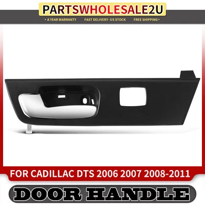 Manija de puerta interior cromada + negra con orificio para Cadillac DTS 06-11 Foto 1 de 4