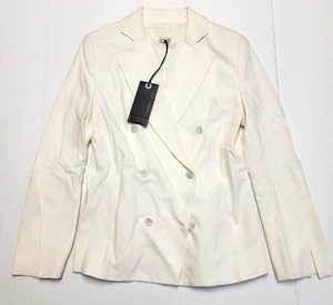Neu 900 $ Annette Gortz Blazer mit Knöpfen Damen Große DE 38 Knochen Elfenbein Wolle Viskose - Bild 1 von 6