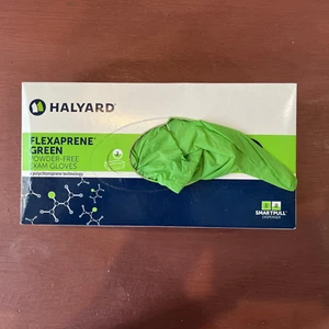 Halyard FLEXAPRENE* Exam Gloves 44793 - BOX of 200 SMALL GREEN See Description - Picture 1 of 6