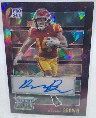 2024 Leaf Pro Set Power Purple Crystal Raleek Brown Auto #1/1 One Of One #PW-RB1 - Image 1 of 3