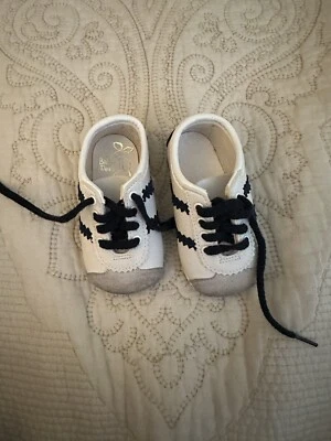 Zapatos Baby Deer Talla 2 Blanco Azul NUEVOS ANTIGUOS De Colección ¡Raro hallazgo! Foto 1 de 4