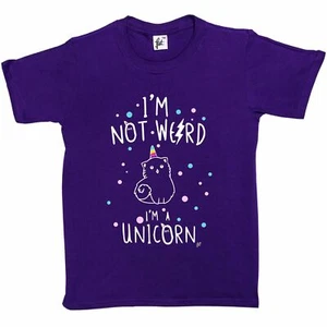I'm Not Weird I'm A Unicorn Caticorn Kinder Mädchen T-Shirt - Bild 1 von 10