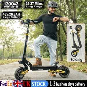Adult Electric Scooter Dual SUSPENSION & BRAKES E Scooter 15MPH 37 Miles Rang UK - Picture 1 of 24
