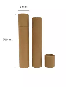 Pack of 5 Cardboard Tubes Empty Paper Rolls Craft Supplies 520x65mm + Free Gift - Picture 1 of 4