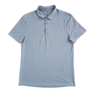 Lululemon (Mens Size Medium) Blue Short Sleeve Stretch Polo Golf Shirt Athletic - Picture 1 of 5
