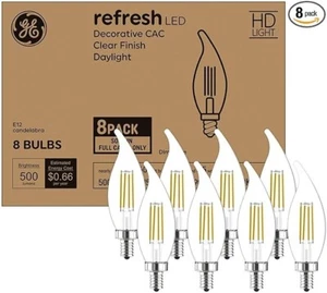 3.3W 40W Replacement Non Dimmable B11 Candelabra Daylight 8-Pack Light(only 7) - Picture 1 of 11