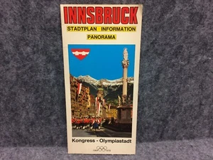 1976 Innsbruck Information Brochure Map Kongress Olympiastadt Olympic Games VG - Picture 1 of 6