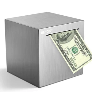 hizgo Piggy Bank for Adults Stainless Steel Savings Bank to Help Budget and S... - Picture 1 of 8