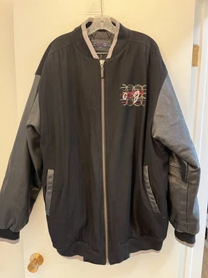 COOGI Letterman Varsity Jacket, Men's Size XXL , Black Leather & Wool - Image 1 of 4