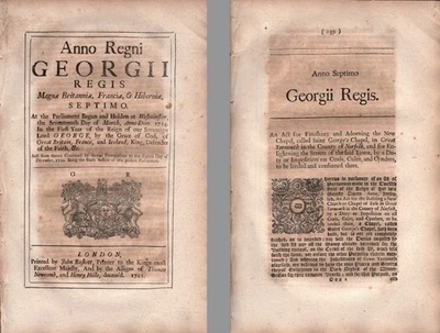 Great Yarmouth Finishing Saint George's Chapel & Duty on Coal 1720 George I Act - Image 1 of 3