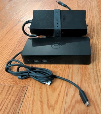 Dell D6000S 5591 7760 XPS 17 9710 USB-C USB 3.0 4K Dock w/ 130W AC Adapter - Image 1 of 4