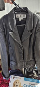 Chaqueta de Cuero Siena Studio Mujer Grande Negra Motociclista Moto Forrada De Colección - Imagen 1 de 3