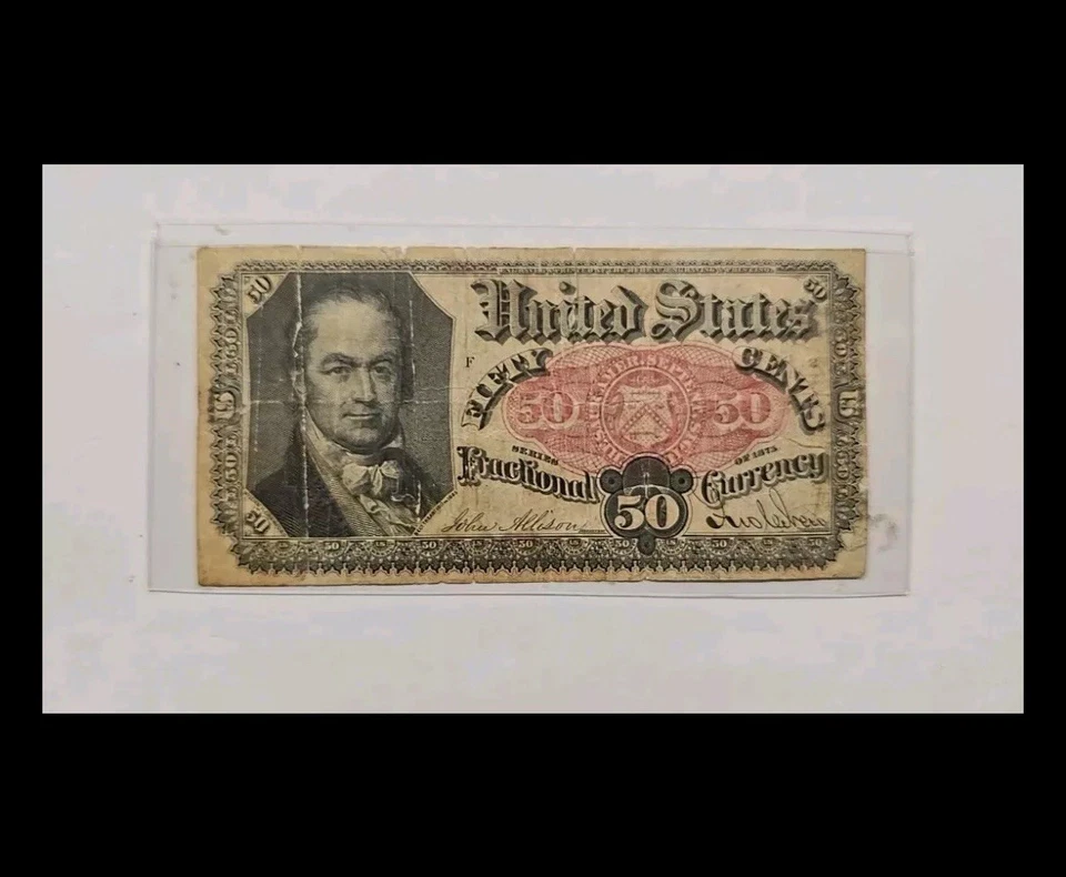 United States 1863 50 Cents Fractional Currency Note Red Seal Signed Series 1875 - Image 1 of 3