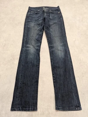 7 For All Mankind Jeans Womens W25 L32 Dark Denim Flare Casual Roxanne Y2K Low - Image 1 of 4