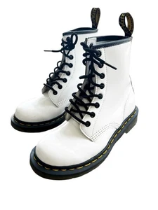 Dr. Martens Combat Boots Damen 6 11821 (1460) Classic Leder Schnürstiefel weiß - Bild 1 von 9