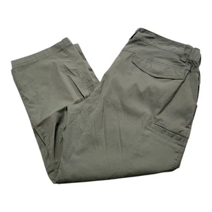 Duluth Trading Co Dry On The Fly Capri Pants Size 14 Green Cargo Pocket Hiking - Picture 1 of 9