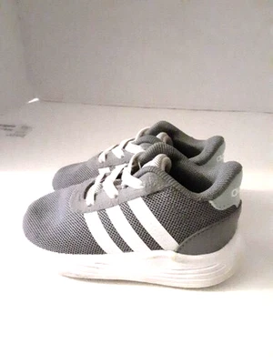 Tenis Adidas para niños pequeños talla 5K gris azul verde sin cordones Foto 1 de 4