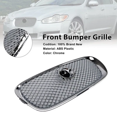 XF-R Style Front Bumper Grill Grille Pour Jaguar XF 2008-2011 Chrome - Image 1 of 4