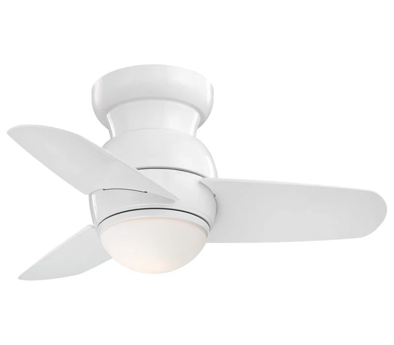 Minka-Aire Spacesaver LED 26" Ceiling Fan with Light and Wall Control, White - Image 1 of 1