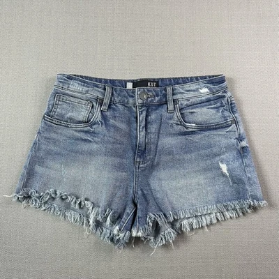 KUT From The Cloth Jane Cut Off High Rise Denim Shorts 4 - Image 1 of 4