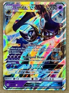 2016 POKÉMON SONNE & MOND BASE SET LUNALA GX FULL ART ULTRA RARE HOLO 66/149 NM+ - Bild 1 von 2