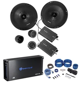 (2) Subwoofers Rockville K5 W15K5S2 15" 2000w 2 Ohm para automóvil + amplificador mono + kit de amplificador - Imagen 1 de 12