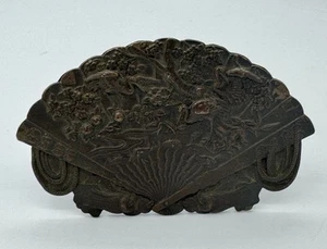 PORTAMENÙ IN BRONZO EPOCA MEIJI GIAPPONESE XIX SECOLO - Foto 1 di 5