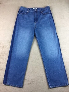 LOFT The Straight Denim Jeans Damen Größe 31/12 Blau 2 Tone High Rise - Bild 1 von 11