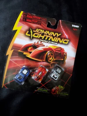 Lot of 2 Johnny Lightning MICRO STRIKE Cyclone 3-Car Set Tomy Car NIP  - Image 1 of 2