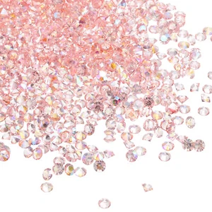 14000Pcs Acrylic Wedding Table Diamonds 3mm Crystals Gems Pink AB - Picture 1 of 7