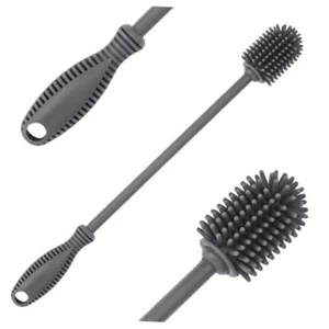 Silicone Bottle Cleaning Brush with Long Handle, 12.5" Water Bottle Gray - Picture 1 of 7