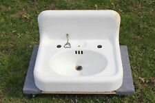 antique bathroom sink porcelain | standard victorian sink with backsplash vtg